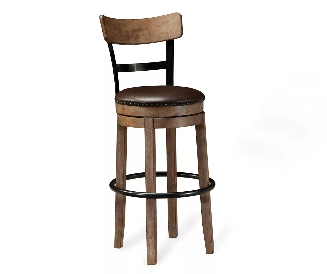 Pinnadel 30" High Back Brown Pub-Height Barstool 1 Pinnadel 30" High Back Brown Pub-Height Barstool