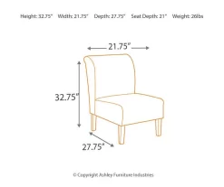 Tibbee Pebble Armless Accent Chair -Home Style Shop 810363289 6