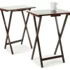 Espresso Tray Tables, 2-Pack