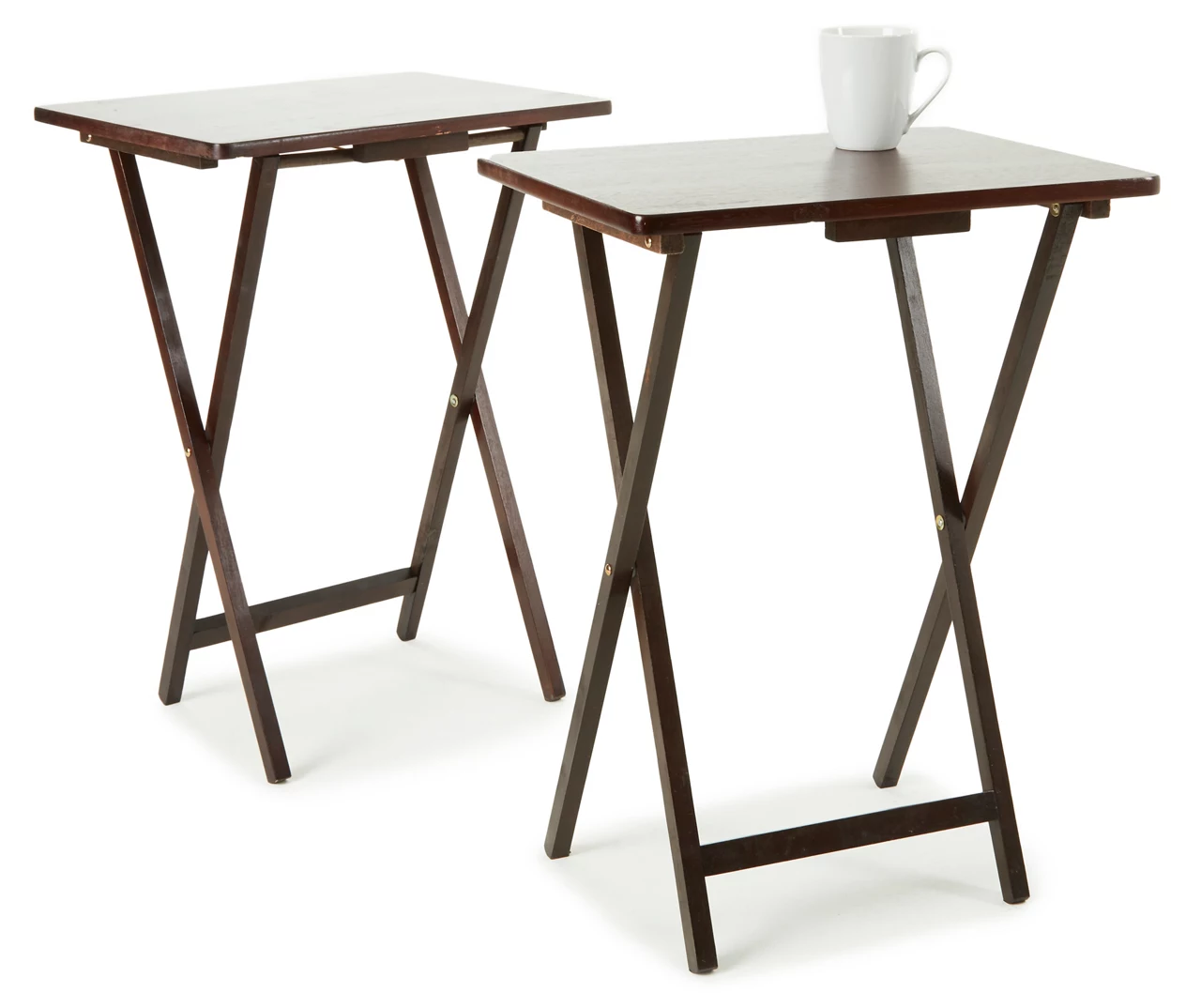 Espresso Tray Tables, 2-Pack 1 Espresso Tray Tables, 2-Pack