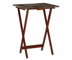 Williams 4-Piece Faux Marble Tray Table Set -Home Style Shop 810386282 A0 2