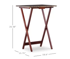 Williams 4-Piece Faux Marble Tray Table Set -Home Style Shop 810386282 D8 12