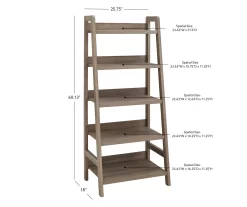 Margo Gray 5-Shelf Ladder Bookcase -Home Style Shop 810386286 A7