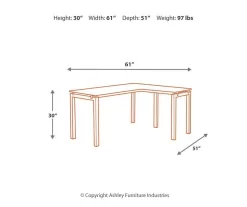 Baraga White L-Shaped Corner Desk -Home Style Shop 810389269 5