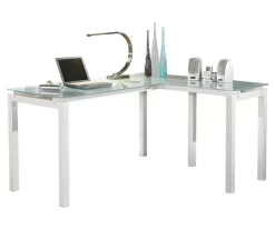 Baraga White L-Shaped Corner Desk -Home Style Shop 810389269 8