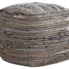 Absalom Natural Chenille Pouf