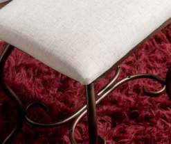 Heather Metal Adjustable Mirror Vanity Set With Stool -Home Style Shop 810389409 A8 9