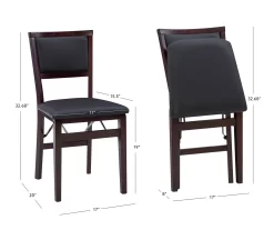 Brown Classic Open Back Folding Chairs, 2-Pack -Home Style Shop 810389460 A7