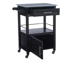 Ree Black Granite Top Kitchen Cart With Storage -Home Style Shop 810389519 A0 3