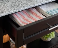 Ree Black Granite Top Kitchen Cart With Storage -Home Style Shop 810389519 A8 8