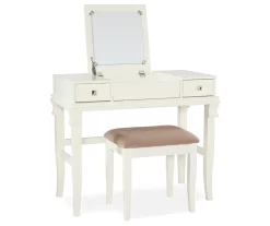 Martha Mirror Vanity Set With Stool 25 Martha Mirror Vanity Set With Stool -Home Style Shop 810389524 2 1