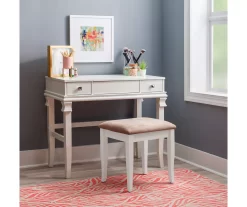 Martha Mirror Vanity Set With Stool 27 Martha Mirror Vanity Set With Stool -Home Style Shop 810389524 B0 2