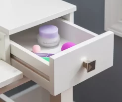 Martha Mirror Vanity Set With Stool 34 Martha Mirror Vanity Set With Stool -Home Style Shop 810389524 B8