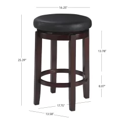 24" Clea Black Counter Stool -Home Style Shop 810389528 5
