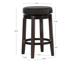 24" Clea Brown Counter Stool -Home Style Shop 810389529 A7