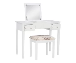 Butterfly Mirror Vanity Set With Stool -Home Style Shop 810389543 A0 4