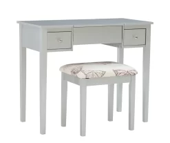 Butterfly Mirror Vanity Set With Stool -Home Style Shop 810389544 A0 1