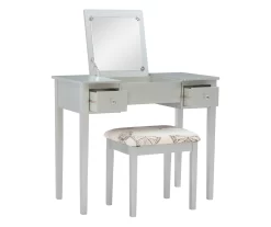 Butterfly Mirror Vanity Set With Stool -Home Style Shop 810389544 A0 3