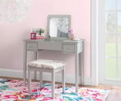 Butterfly Mirror Vanity Set With Stool -Home Style Shop 810389544 B0 2