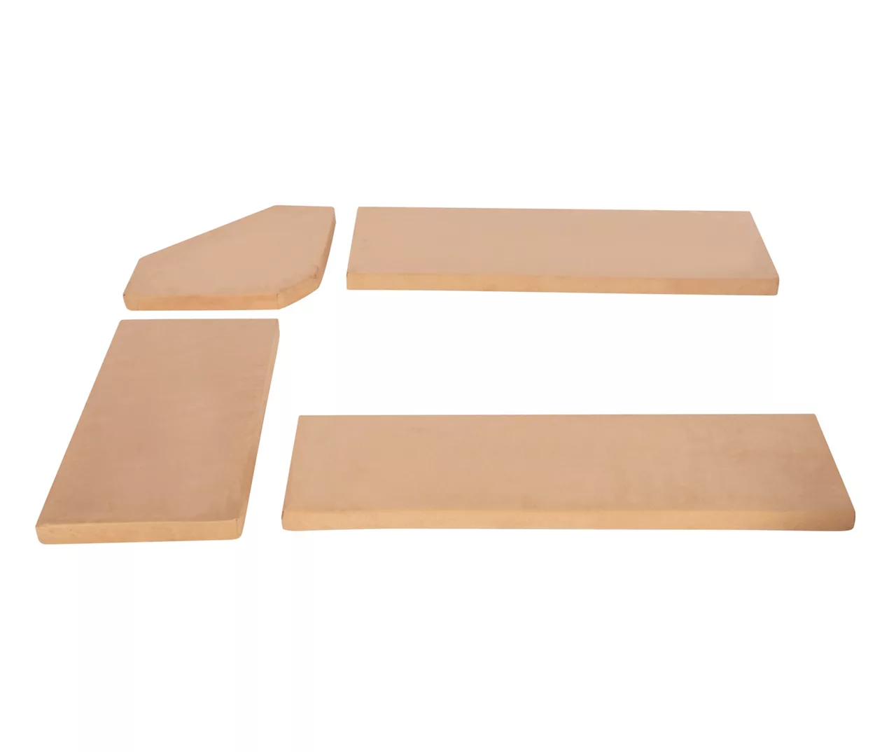 Beige Microfiber Cushion Set For Breakfast Nook 2 Beige Microfiber Cushion Set For Breakfast Nook - Image 2