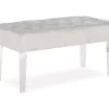 Marie Platinum Padded Glam Acrylic Bench