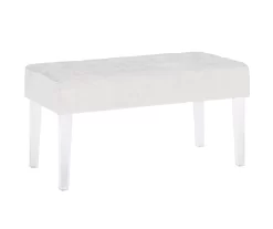 Marie Platinum Padded Glam Acrylic Bench -Home Style Shop 810389624 A0 1