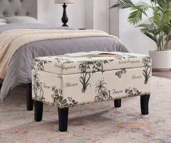 Claudia Botanical Storage Ottoman -Home Style Shop 810389625 B0 1