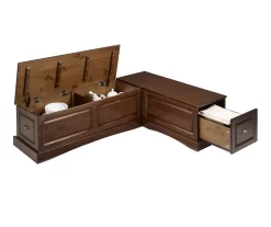 Cannon Walnut Backless Breakfast Nook -Home Style Shop 810389665 A8 3