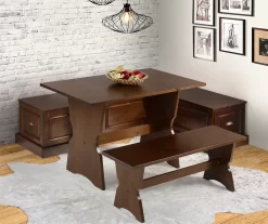 Cannon Walnut Backless Breakfast Nook -Home Style Shop 810389665 B0 1
