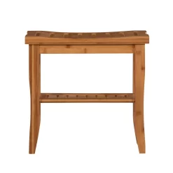 18" Pierce Bamboo Bathroom Stool -Home Style Shop 810389685 3