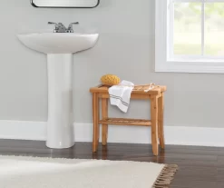 18" Pierce Bamboo Bathroom Stool -Home Style Shop 810389685 B0 1