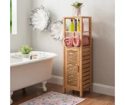 Pierce Bamboo 5-Shelf Mid Cabinet -Home Style Shop 810389690 B0 1