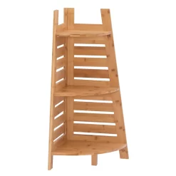 Pierce Bamboo 3-Tier Corner Shelf -Home Style Shop 810389691 2
