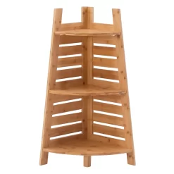 Pierce Bamboo 3-Tier Corner Shelf -Home Style Shop 810389691 4