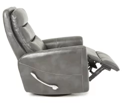 Real Living Bolero Faux Leather Swivel Glider Recliner -Home Style Shop 810394206 2