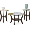 Fantell Dark Brown 3-Piece Occasional Table Set
