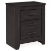 Brinxton Black 2-Drawer Nightstand
