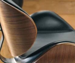 Bellatier Black & Brown Contoured Adjustable Height Barstool -Home Style Shop 810409018 2