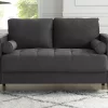 Lillith Dark Gray Mid-Century Loveseat