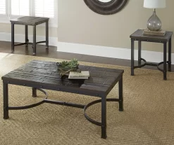 Ambrose Rustic Charcoal Coffee Table -Home Style Shop 810422848 810422849