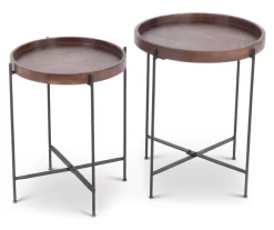 Capri Round Accent Tables, 2-Pack