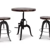 Sparrow Round Adjustable-Height Crank Table