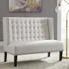 Beauland Ivory Wingback Accent Bench