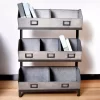 Galvanized Metal 3-Tier Storage Shelf