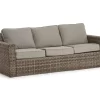 Broyhill Eagle Brooke All-Weather Wicker Cushioned Patio Sofa