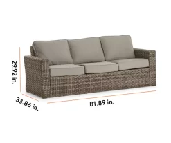 Broyhill Eagle Brooke All-Weather Wicker Cushioned Patio Sofa -Home Style Shop 810452033 99 2