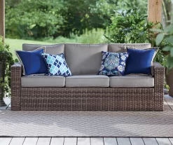 Broyhill Eagle Brooke All-Weather Wicker Cushioned Patio Sofa -Home Style Shop 810452033 810456075 810456077