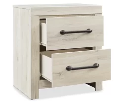 Cambeck Whitewash 2-Drawer Nightstand -Home Style Shop 810458216 1