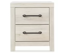 Cambeck Whitewash 2-Drawer Nightstand -Home Style Shop 810458216 3