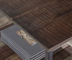 Lamoney Gray, White & Brown Slat Console Table -Home Style Shop 810458257 4